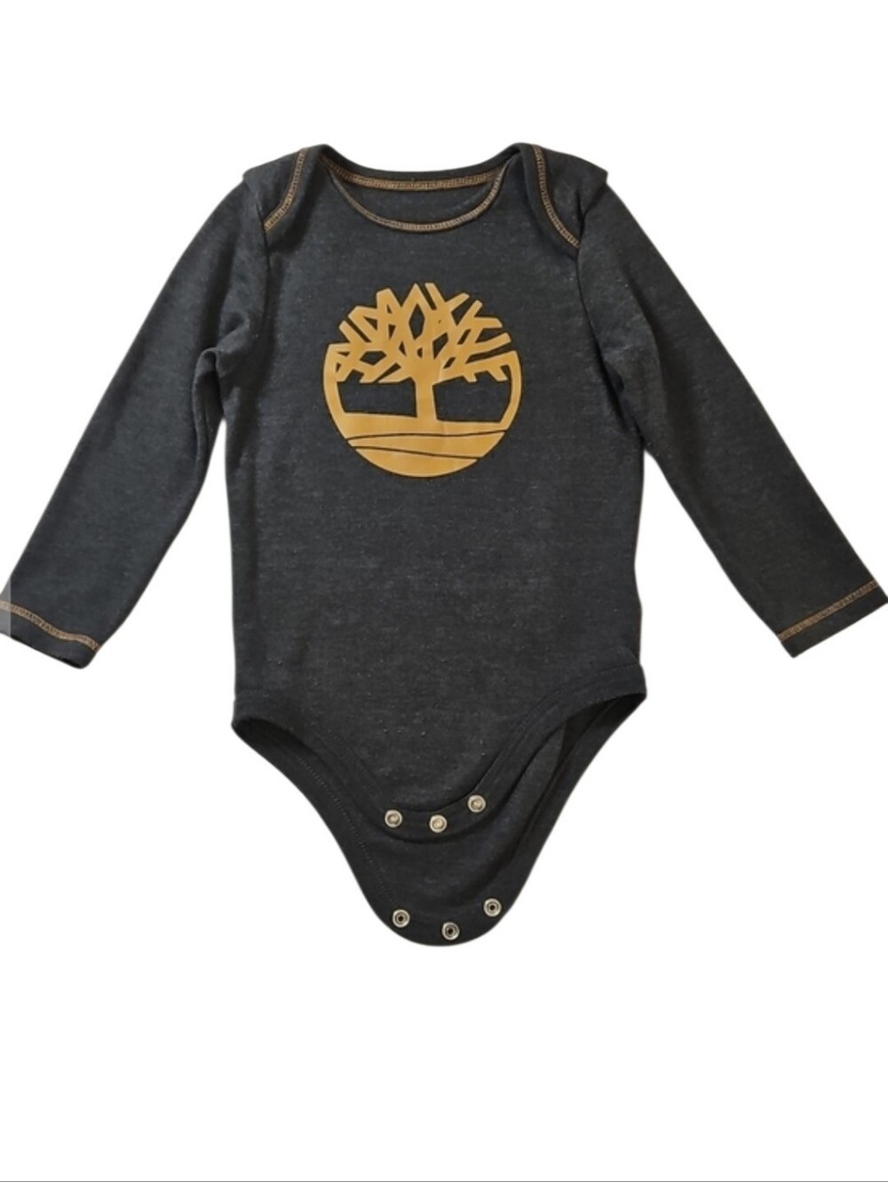 Timberland Charcoal Grey Baby One-Piece, 12M